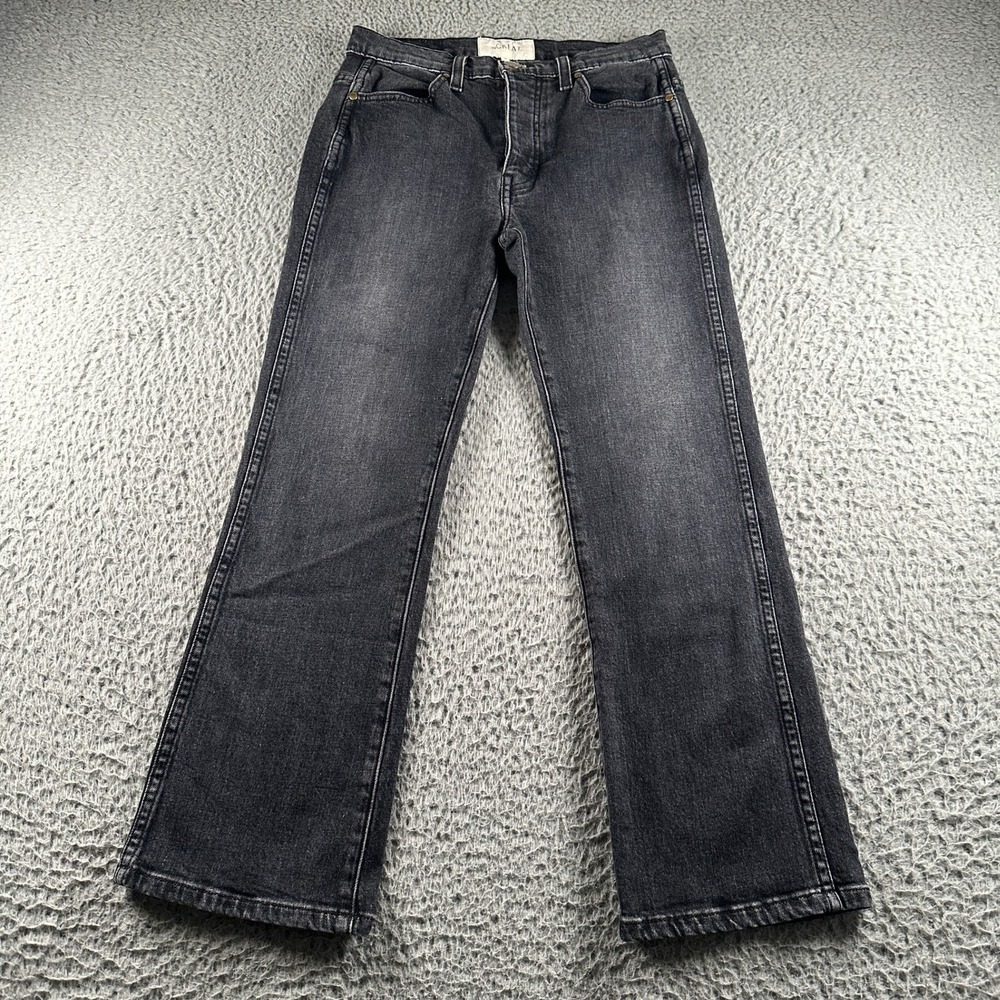 The Great Nerd Jeans Womens 26 Black Button Fly High Rise Crop Bootcut